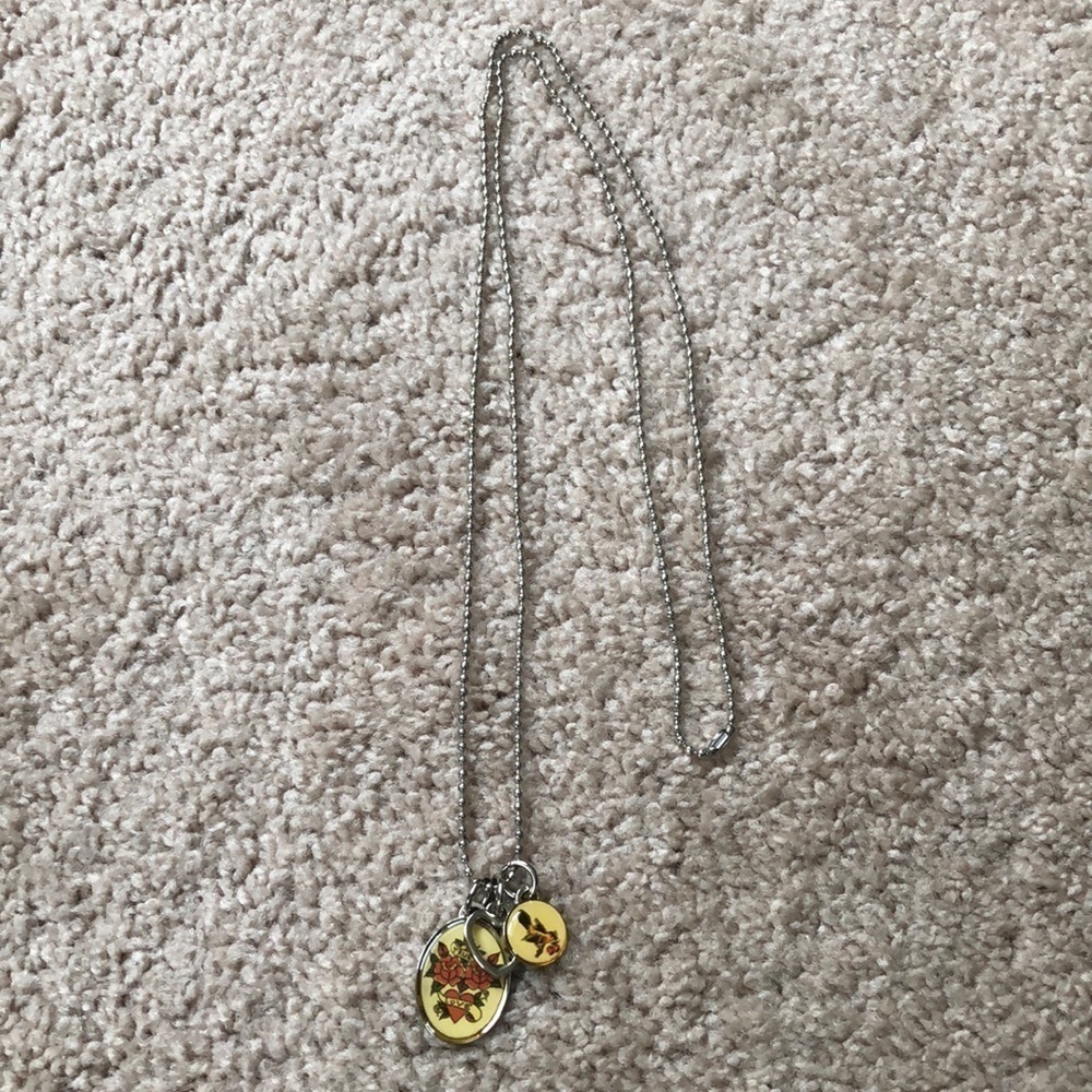Long charm necklace